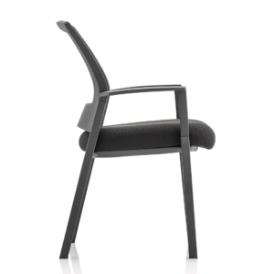 Metro Medium Mesh Back Stacking Visitor Chair with Arms - Image 2