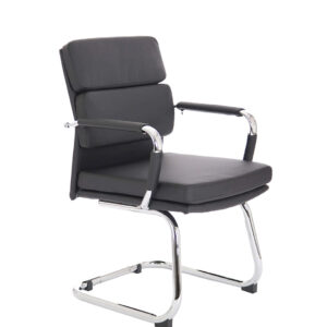 Advocate Medium Back Leather Visitor Office Chair with Arms