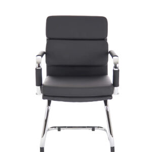 Advocate Medium Back Leather Visitor Office Chair with Arms - Image 2