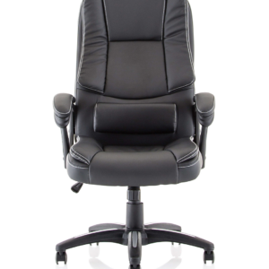Dakota High Back Black Leather Executive Office Chair with Arms - Image 2