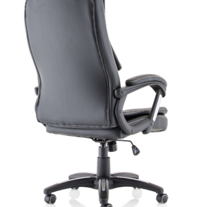 Dakota High Back Black Leather Executive Office Chair with Arms - Image 7