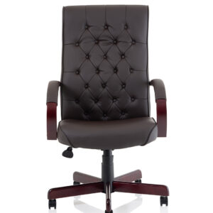 Chesterfield High Back Leather Executive Office Chair with Arms - Image 20