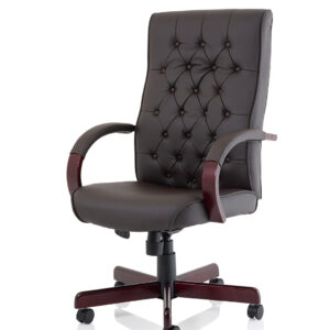 Chesterfield High Back Leather Executive Office Chair with Arms - Image 21