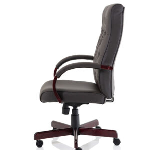 Chesterfield High Back Leather Executive Office Chair with Arms - Image 22