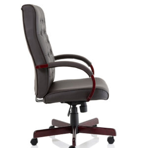 Chesterfield High Back Leather Executive Office Chair with Arms - Image 26