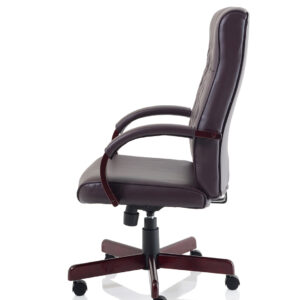 Chesterfield High Back Leather Executive Office Chair with Arms - Image 12