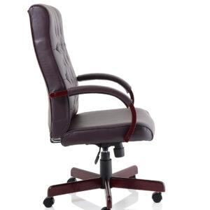 Chesterfield High Back Leather Executive Office Chair with Arms - Image 17