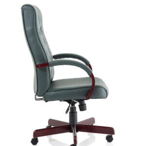 Chesterfield High Back Leather Executive Office Chair with Arms - Image 8