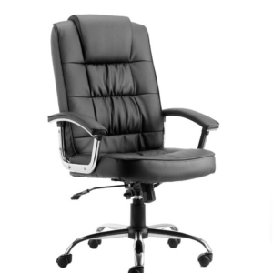 Moore Deluxe High Back Black Executive Office Chair with Arms