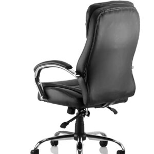 Rocky High Back Executive Black Leather Office Chair with Arms - Image 2