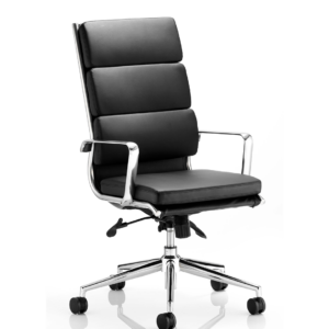 Savoy High Back Executive Black Leather Office Chair with Arms