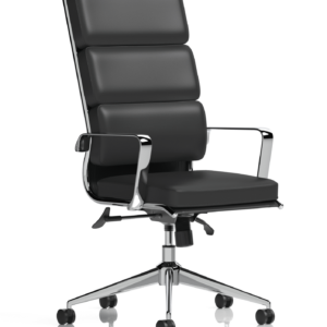Savoy High Back Executive Black Leather Office Chair with Arms - Image 2