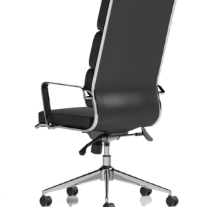 Savoy High Back Executive Black Leather Office Chair with Arms - Image 6