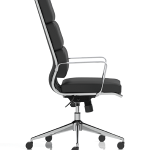 Savoy High Back Executive Black Leather Office Chair with Arms - Image 9
