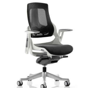Zure High Back White Shell Executive Office Chair with Arms - Image 17