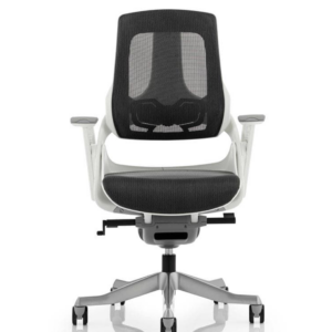 Zure High Back White Shell Executive Office Chair with Arms - Image 20