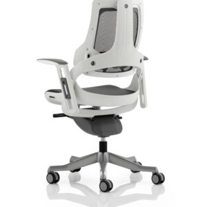 Zure High Back White Shell Executive Office Chair with Arms - Image 52