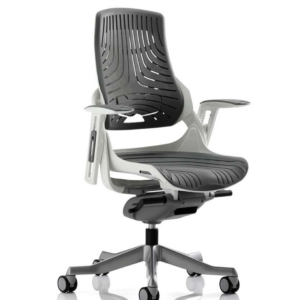 Zure High Back White Shell Executive Office Chair with Arms - Image 21