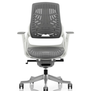 Zure High Back White Shell Executive Office Chair with Arms - Image 22