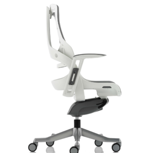 Zure High Back White Shell Executive Office Chair with Arms - Image 24