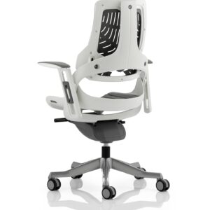 Zure High Back White Shell Executive Office Chair with Arms - Image 25