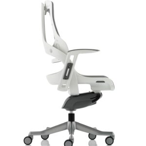 Zure High Back White Shell Executive Office Chair with Arms - Image 26