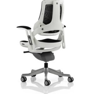 Zure High Back White Shell Executive Office Chair with Arms - Image 31