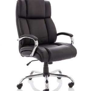Texas High Back Heavy Duty Executive Black Leather Office Chair with Arms