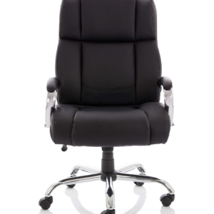 Texas High Back Heavy Duty Executive Black Leather Office Chair with Arms - Image 2