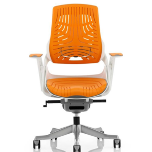 Zure High Back White Shell Executive Office Chair with Arms - Image 34