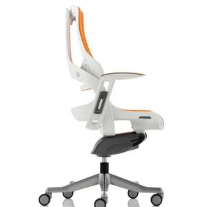 Zure High Back White Shell Executive Office Chair with Arms - Image 35