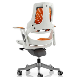 Zure High Back White Shell Executive Office Chair with Arms - Image 36