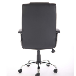 Thrift High Back Executive Black Leather Office Chair with Arms - Image 3