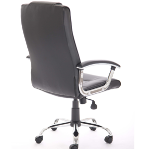 Thrift High Back Executive Black Leather Office Chair with Arms - Image 4