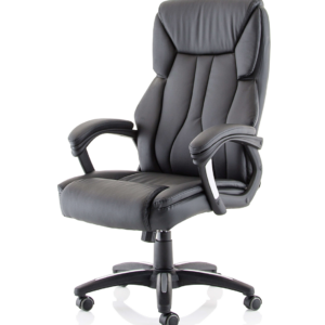 Stratford High Back Executive Black Leather Office Chair with Arms - Image 3