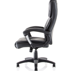 Stratford High Back Executive Black Leather Office Chair with Arms - Image 4