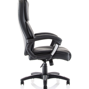 Stratford High Back Executive Black Leather Office Chair with Arms - Image 8