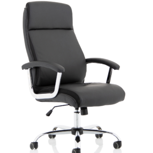 Hatley High Back Black Leather Executive Office Chair with Arms