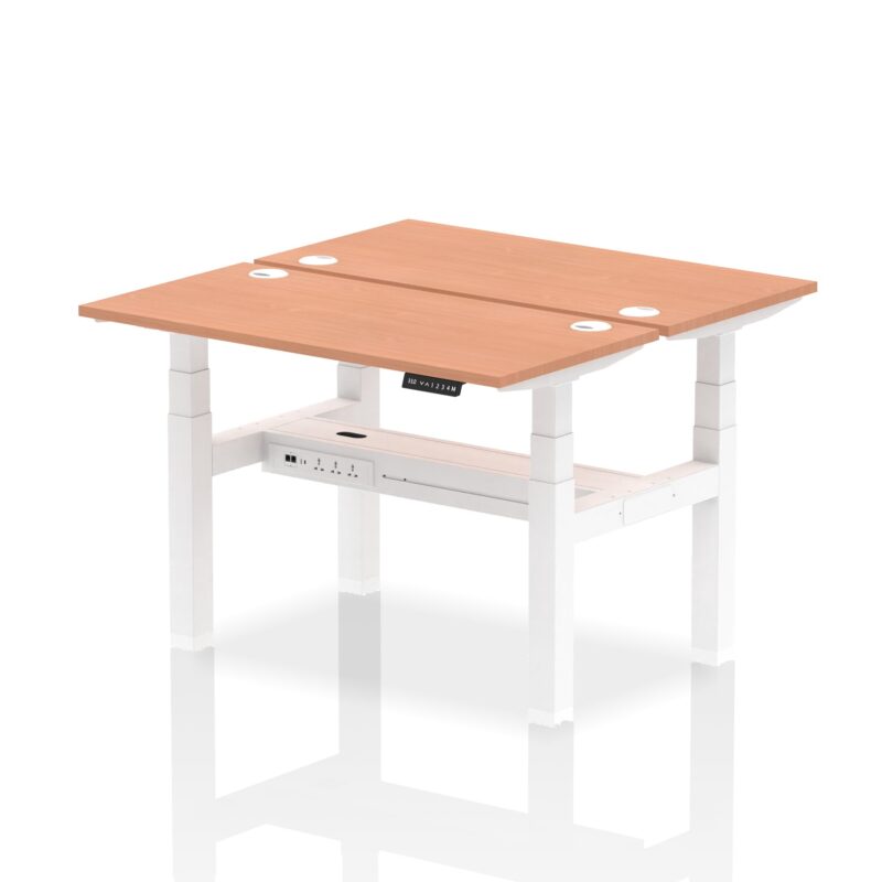 Air Back-to-Back Slimline Height Adjustable Bench Desk - 2 Person - Image 3
