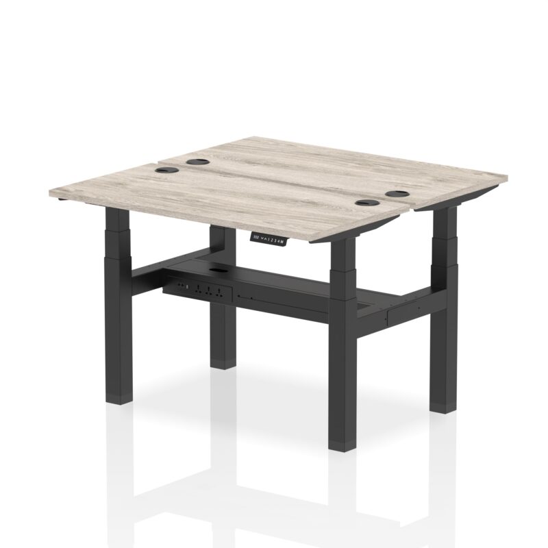 Air Back-to-Back Slimline Height Adjustable Bench Desk - 2 Person - Image 4