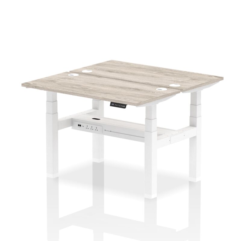 Air Back-to-Back Slimline Height Adjustable Bench Desk - 2 Person - Image 6