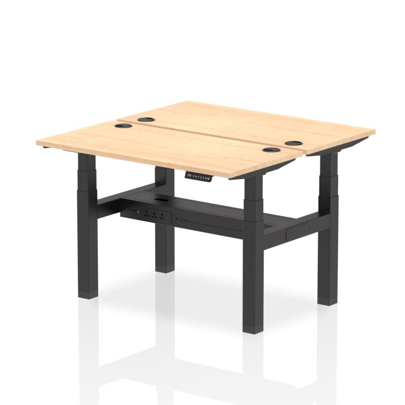 Air Back-to-Back Slimline Height Adjustable Bench Desk - 2 Person - Image 7