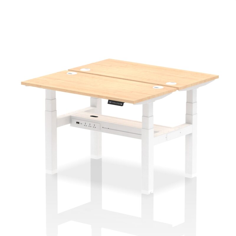 Air Back-to-Back Slimline Height Adjustable Bench Desk - 2 Person - Image 9