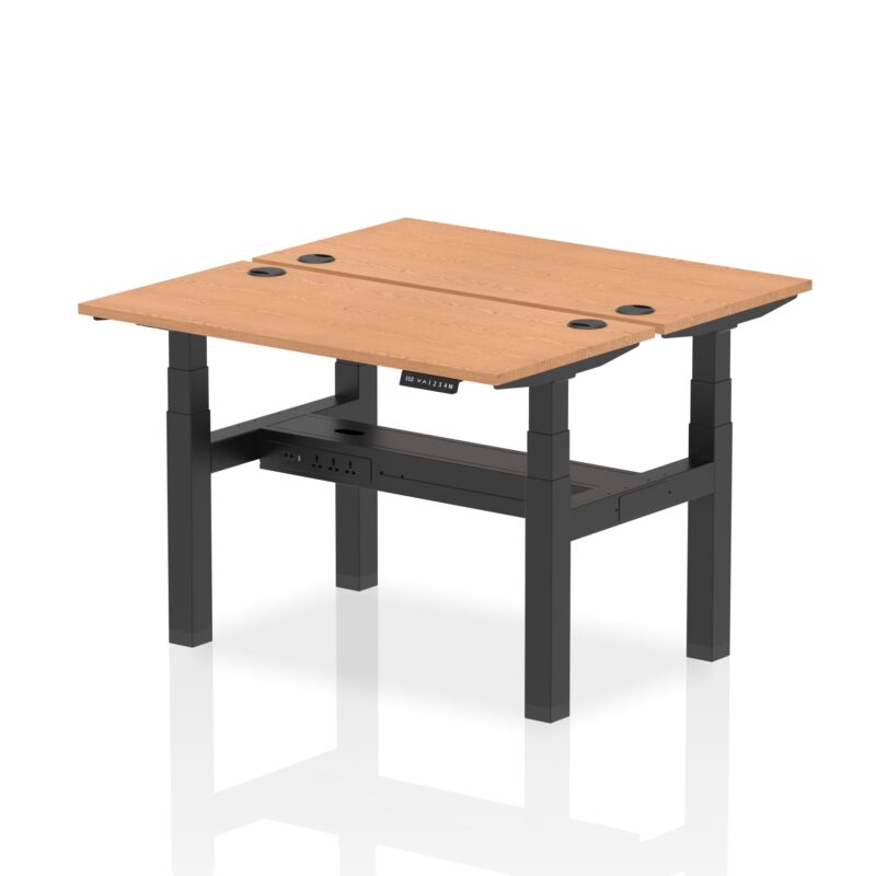 Air Back-to-Back Slimline Height Adjustable Bench Desk - 2 Person - Image 10