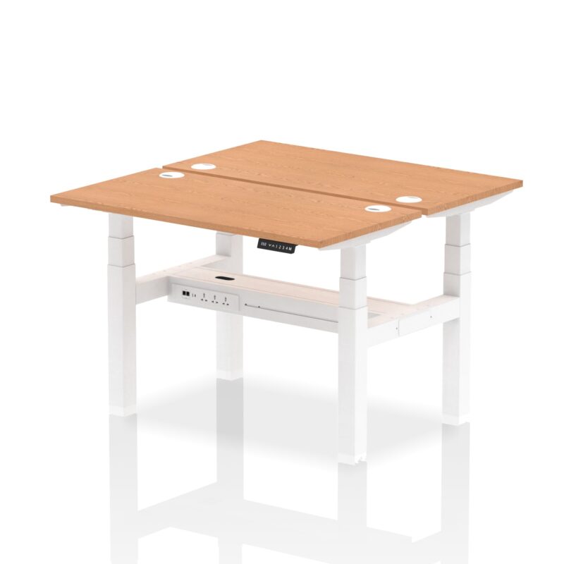 Air Back-to-Back Slimline Height Adjustable Bench Desk - 2 Person - Image 12