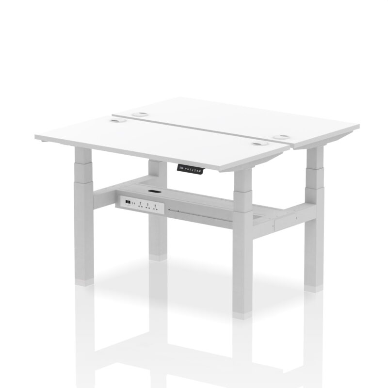 Air Back-to-Back Slimline Height Adjustable Bench Desk - 2 Person - Image 17