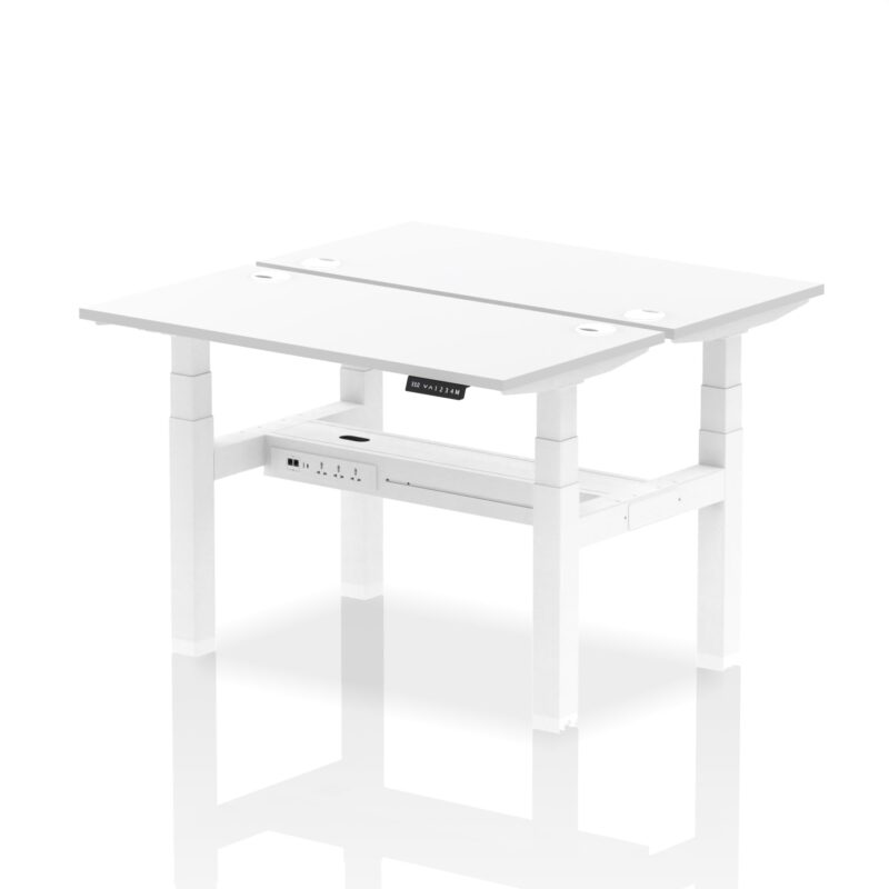 Air Back-to-Back Slimline Height Adjustable Bench Desk - 2 Person - Image 18