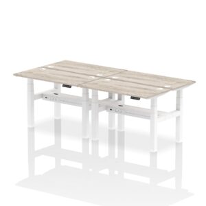 Air Back-to-Back Slimline Height Adjustable Bench Desk - 4 Person - Image 6