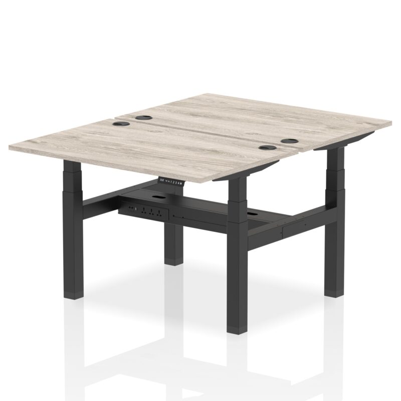 Air Back-to-Back Height Adjustable Bench Desk - 2 Person - Image 4