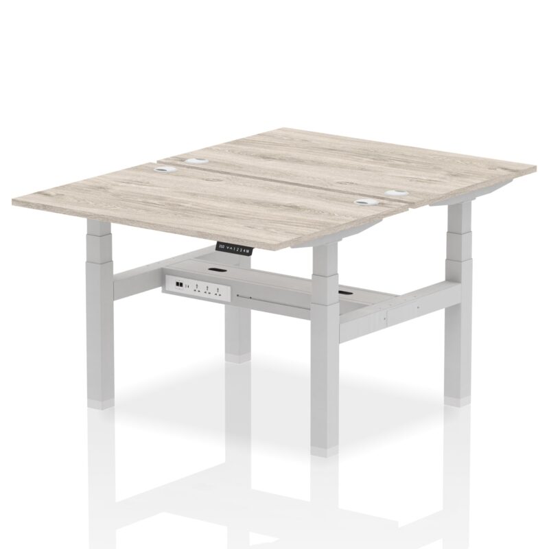 Air Back-to-Back Height Adjustable Bench Desk - 2 Person - Image 5